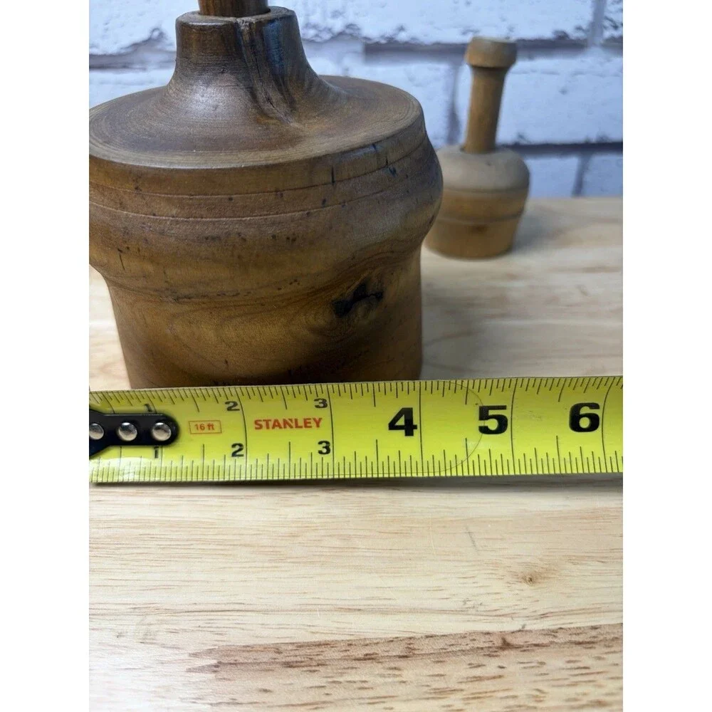 Antique Kitchen Lot Butter Molds Potato Masher Giant Clothespin Rolling Pin 4 Pc